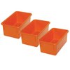 Romanoff Storage Bin, Orange, 3 PK ROM12109